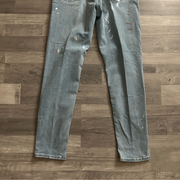 Lauren Ralph Lauren Super Stretch Curvy Mid-Rise Paint Splatter Skinny Leg Jeans - Picture 5 of 7